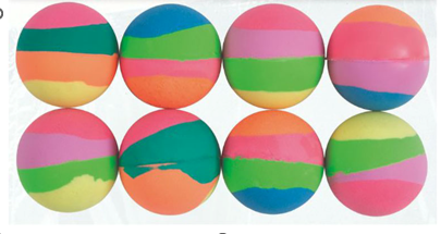 Pastel Striped Bounce Balls 8pk